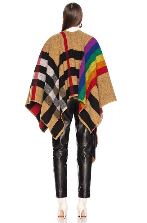 burberry rainbow stripe cape